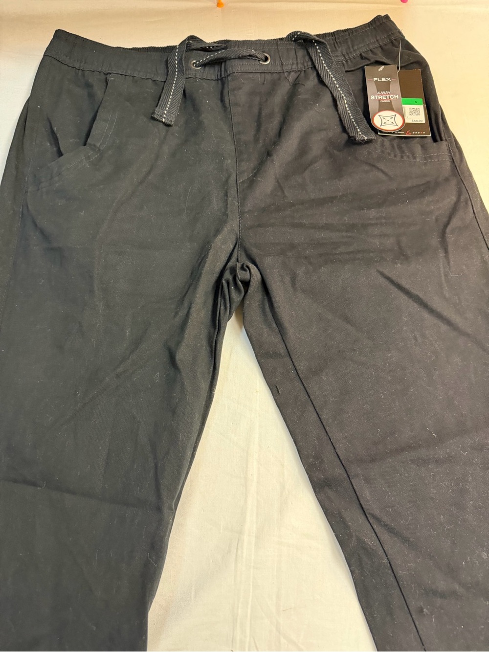 Galaxy By Harvic Black Stretch Jogger Pants with Drawstring